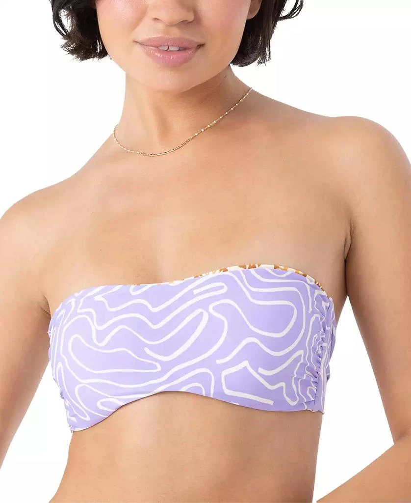 Roxy Juniors' Sunshine State Of Mind Reversible Bandeau Bikini Top 1