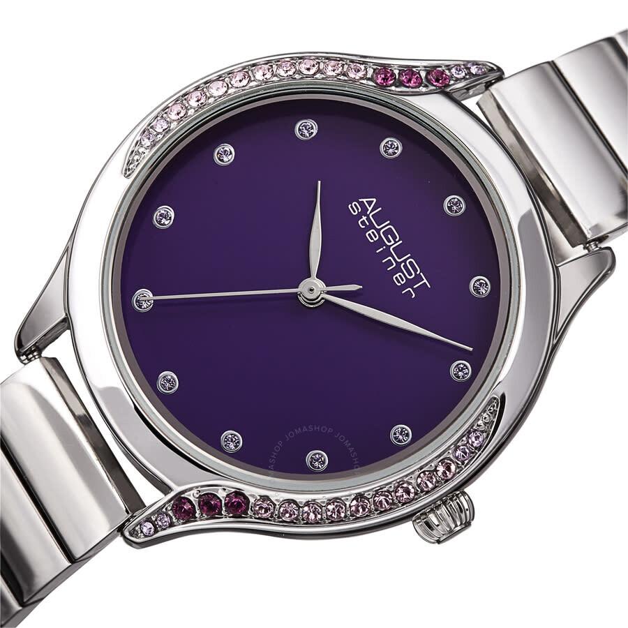 August Steiner Quartz Purple Dial Ladies Watch AS8279PU