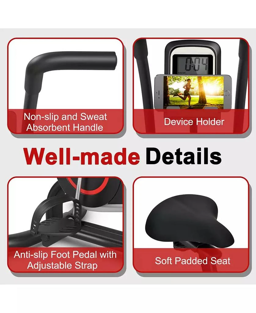 VEBREDA Upright Air Bike with Unlimited Resistance 6