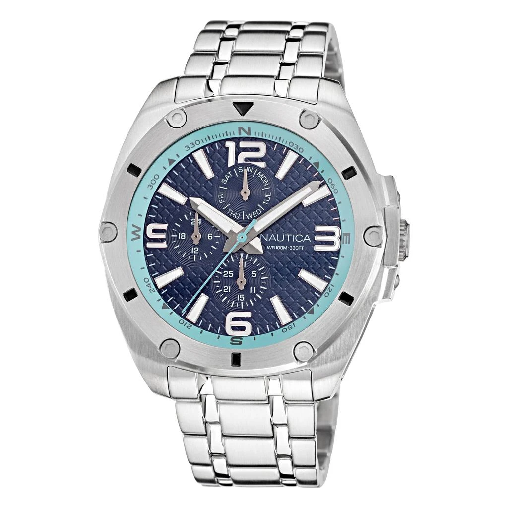Nautica Mens Stainless Steel Multi-Function Watch 1