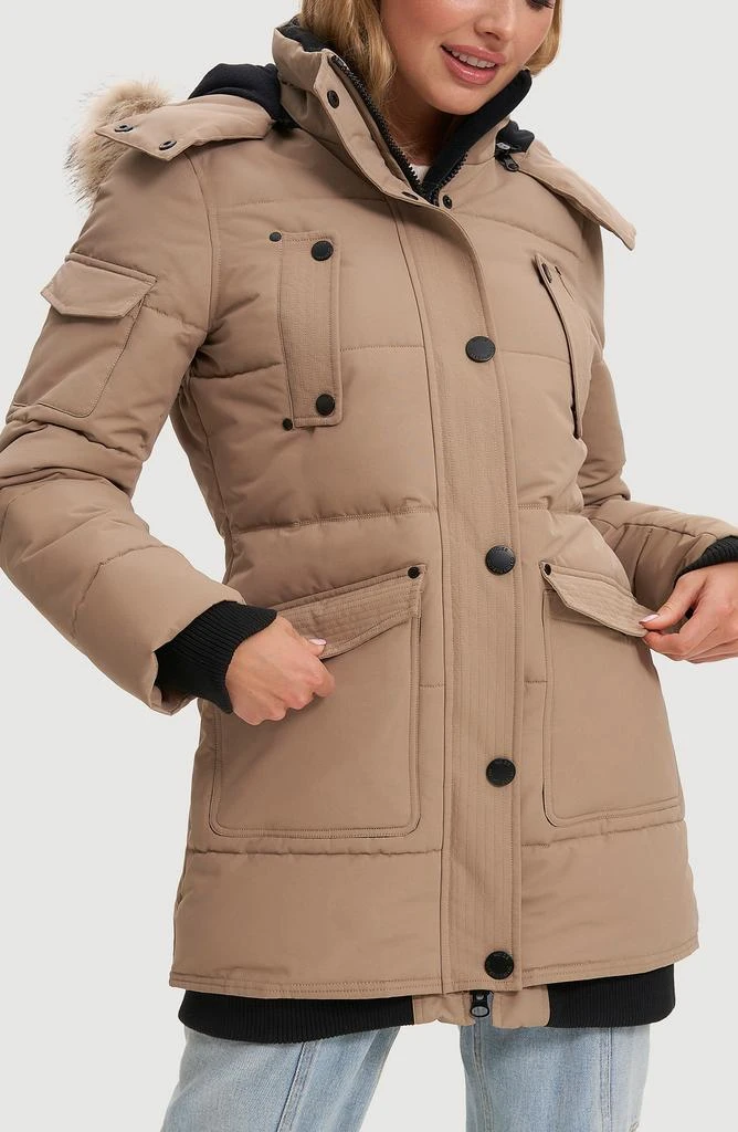 NOIZE Astrid Heavyweight Faux Fur Trim Jacket 1