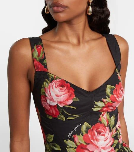Dolce 
Gabbana Floral cotton-blend bustier top 4