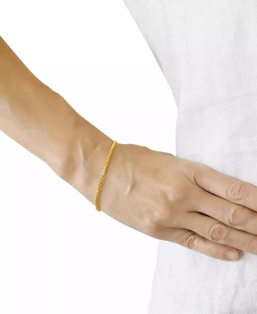 Macy's Rounded Box Link Chain Bracelet 7", in 14k Gold 2