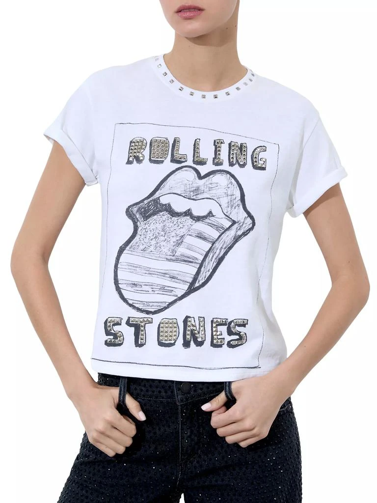 Alice + Olivia Berk Studded Rolling Stones T-Shirt 3