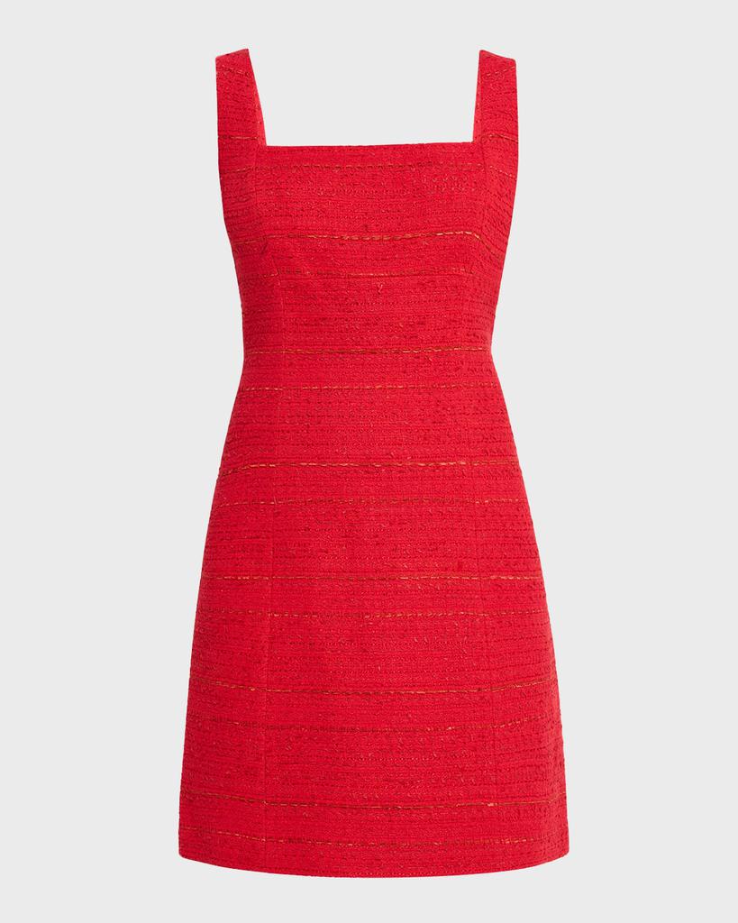 Kobi Halperin Rue Square-Neck Tweed Mini Dress