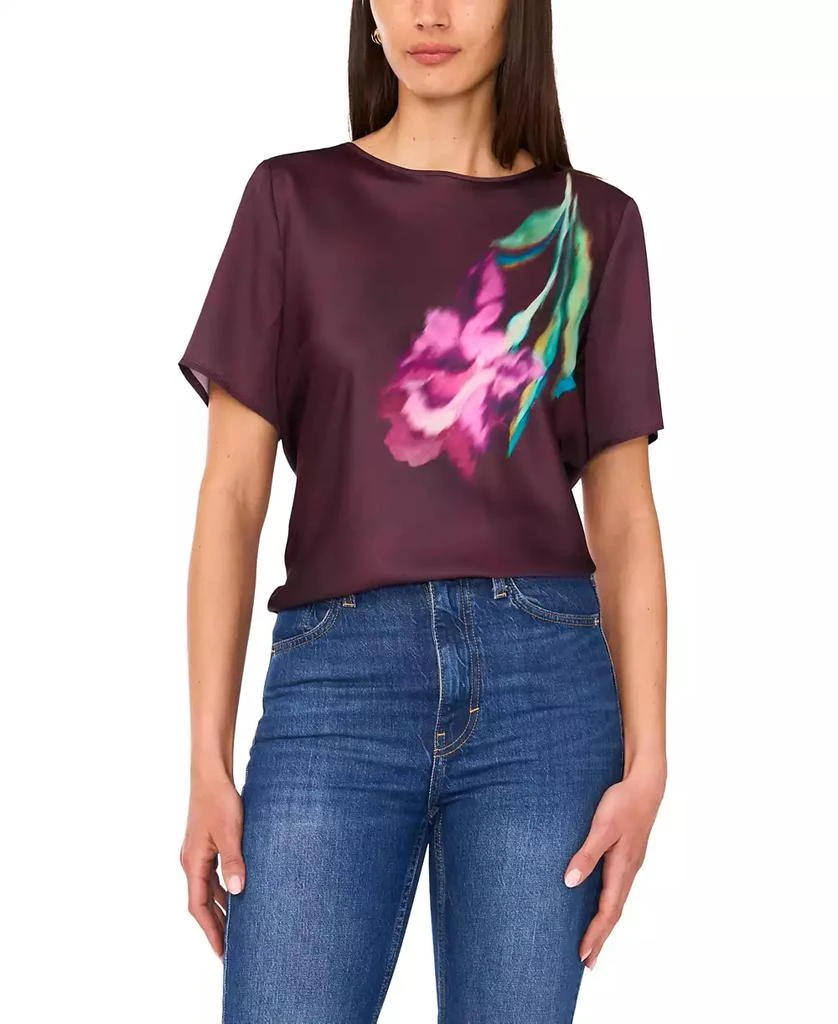 Vince Camuto Women
s Crew Neck Short Sleeve Top