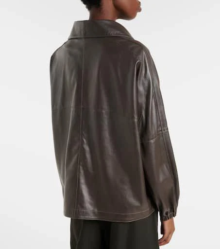 Nour Hammour Anorak leather jacket 5