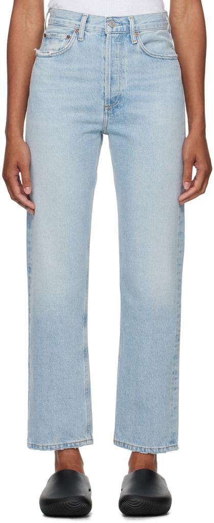パンツ AGOLDE 90S High Rise Straight Denim Pants Light Blue A069D11 90's Pinch Waist high-rise straight jeans in blue - Agolde