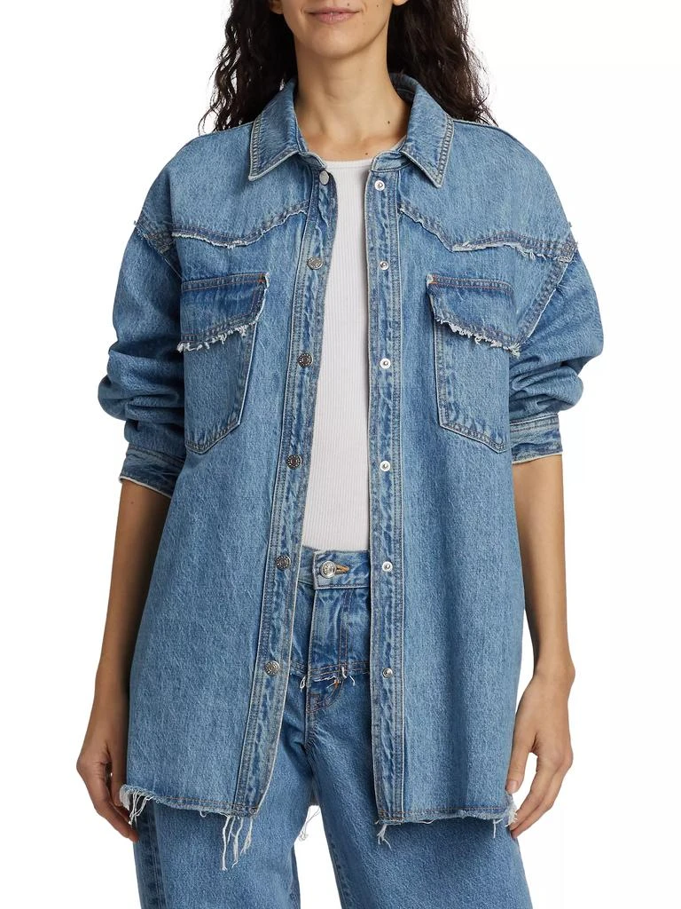 SLVRLAKE Oversized Western Denim Shirt 3