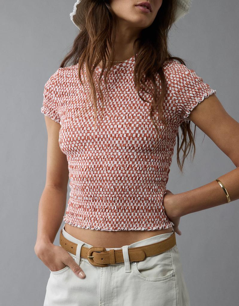 AE AE Smocked Hey Baby Tee