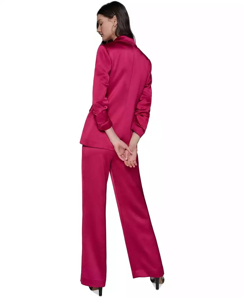 Karl Lagerfeld Paris Women's Satin Scrunched-Sleeve Jacket 2