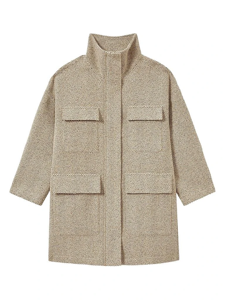REISS Amora Herringbone Wool-Blend Coat 1