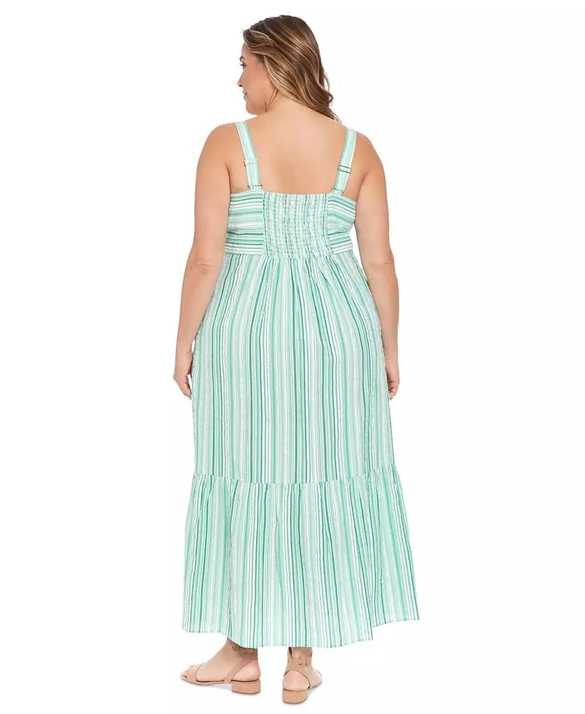 London Times Plus Size Striped Maxi Dress 2
