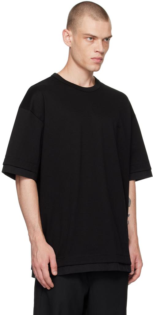 Juun.J Black Layered T-Shirt