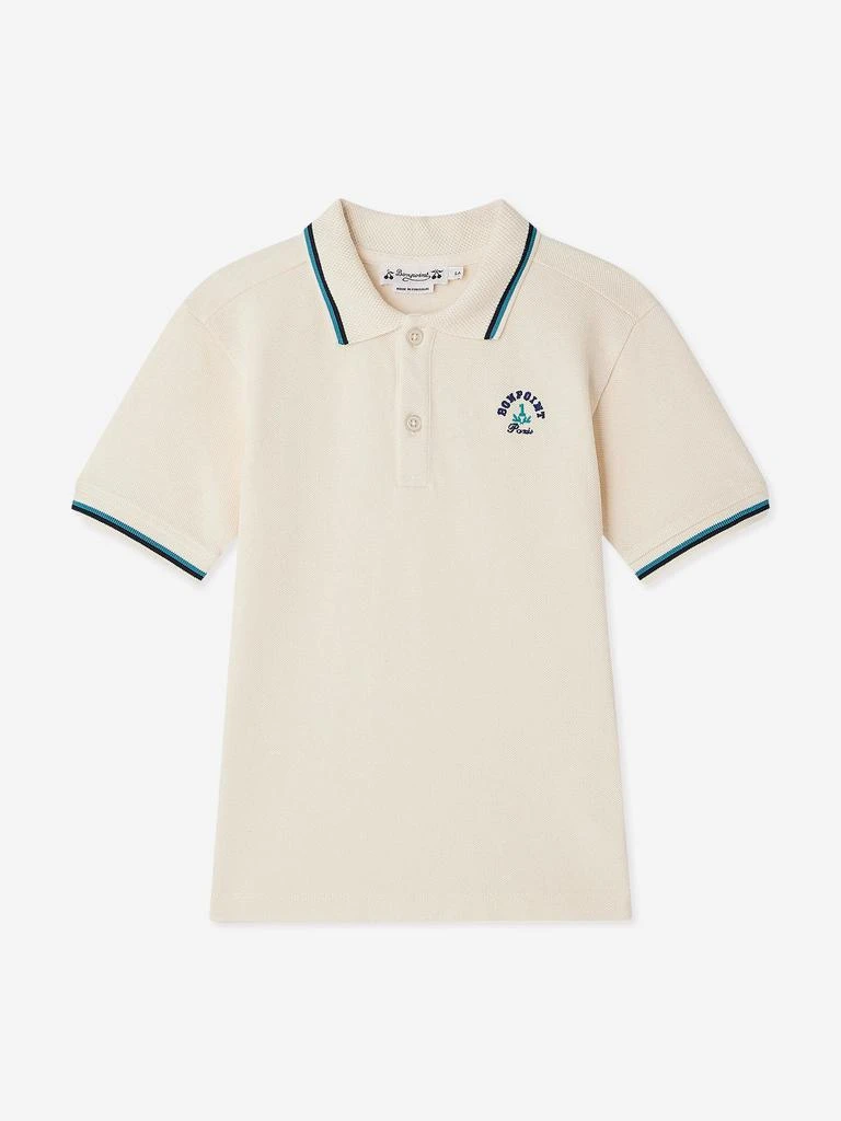 Bonpoint Boys Edric Polo Shirt in Ivory 1