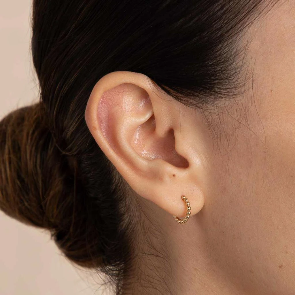 ASTRID & MIYU 18-Karat Gold-Plated Hoop Single Earring 2