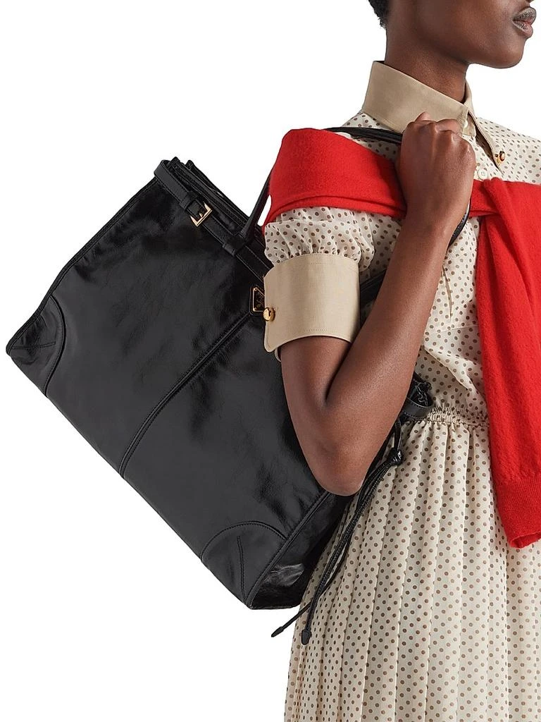 Prada Bonnie Large Leather Handbag 8