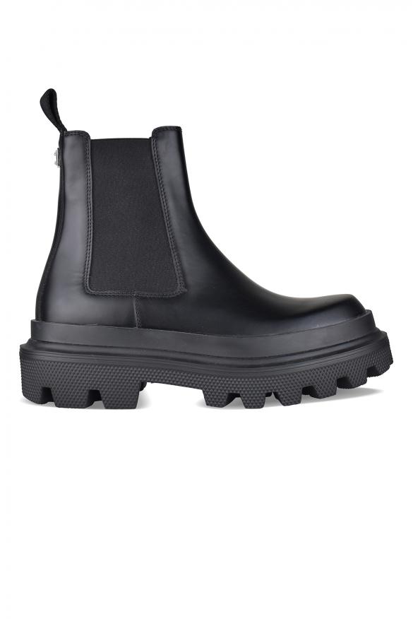 Dolce & Gabbana Dolce & Gabbana Jacquard Logo Combat Boots