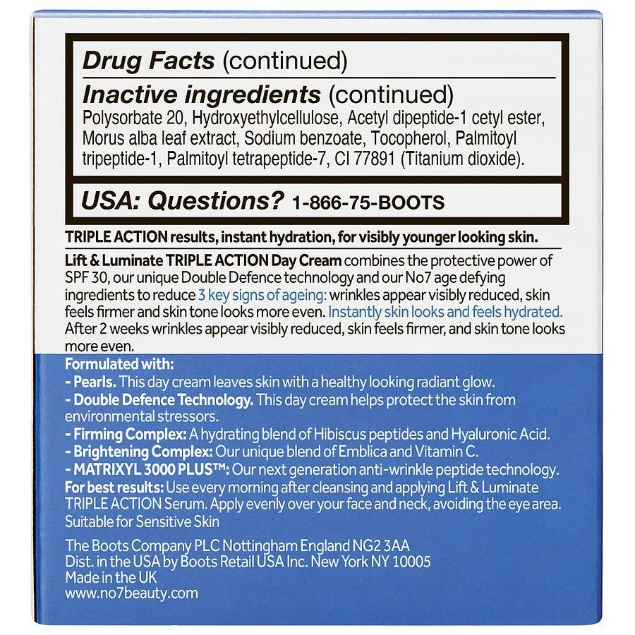 No7 Lift & Luminate Triple Action Day Cream with SPF 30 9