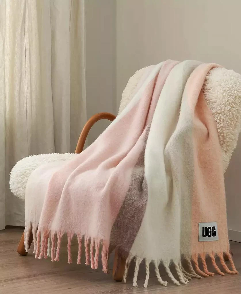 UGG Calyx Stripe Faux Mohair Throw, 50" x 70" 1