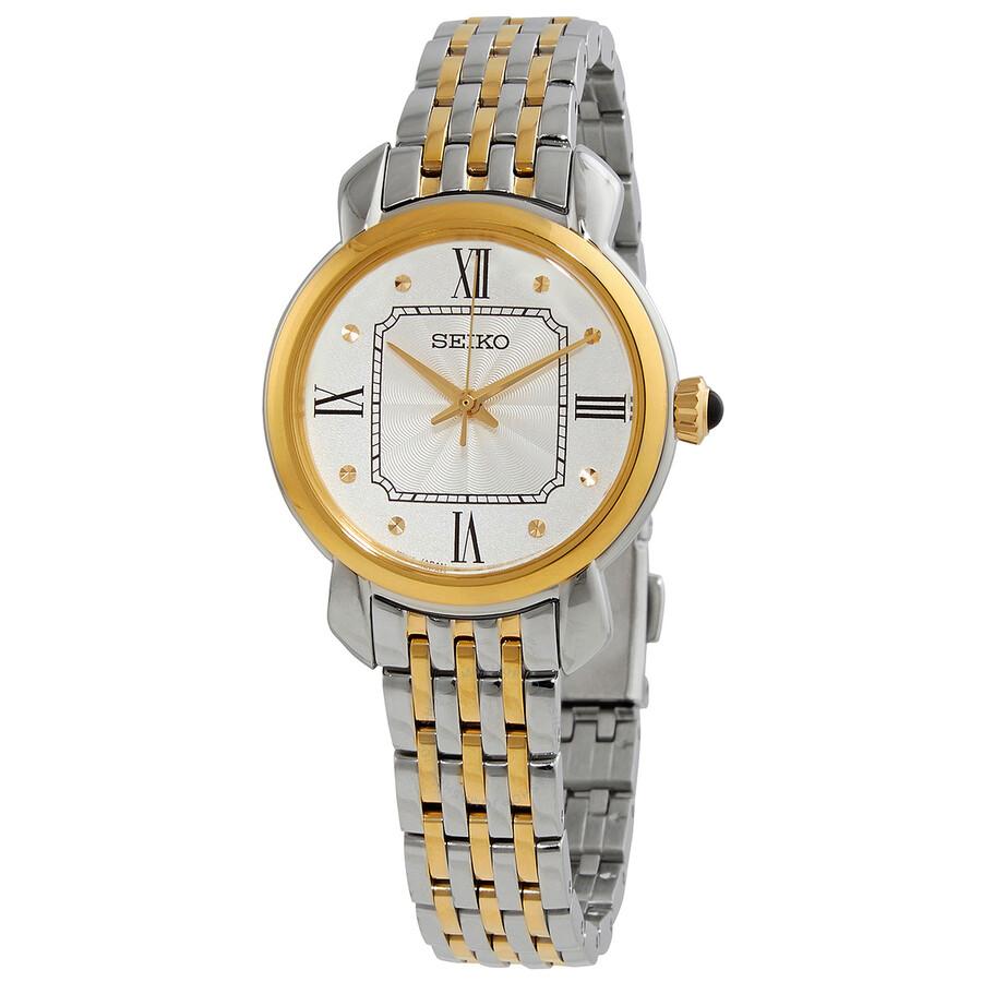 Seiko Core Quartz Crystal Silver Dial Ladies Watch SUR385P2