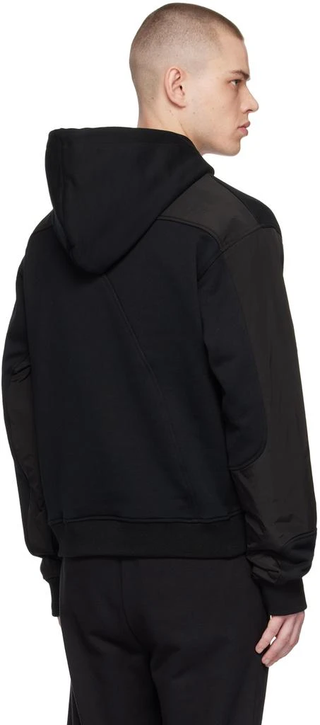 HELIOT EMIL Black Paneled Hoodie 3