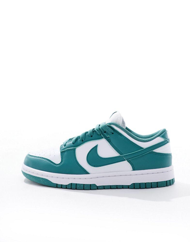 Nike Nike Dunk Low NN trainers in white and green