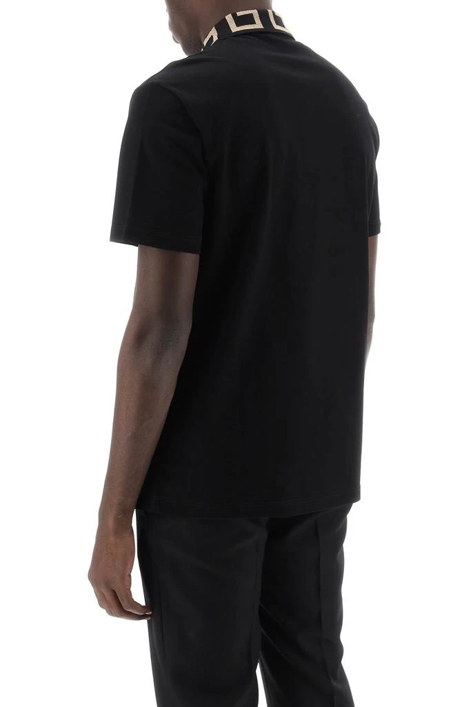 Versace Taylor Fit Polo Shirt With Greca Collar 2