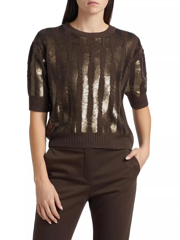 Max Mara Empoli Sequin-Striped Knit Sweater 3