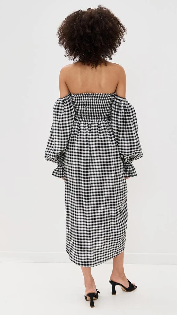 Sleeper Atlanta Linen Dress with Rose Detail 2