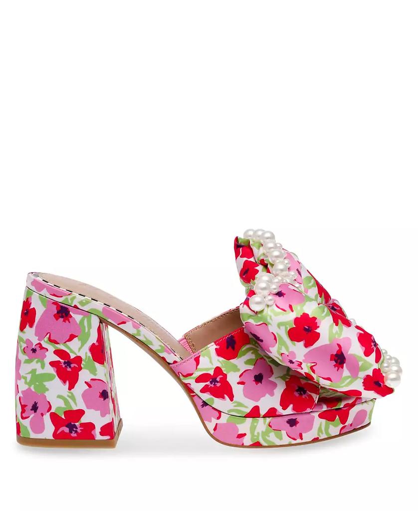 Betsey Johnson Women's Maccie Beaded Bow Platform Dress Sandals