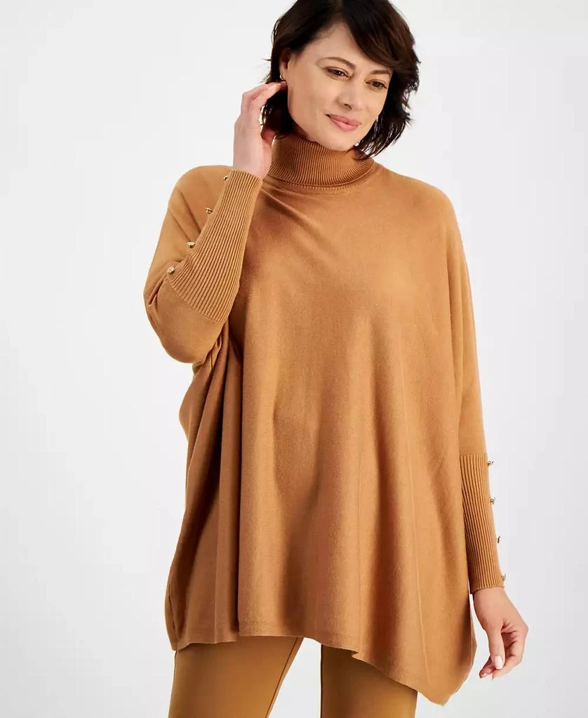 JM Collection Women's Poncho Turtleneck Sweater, Regular & Petite, Created for Macy's 1