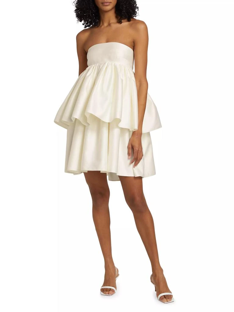 ROTATE Birger Christensen Wedding 5.0 Twill Ruffled Minidress 2