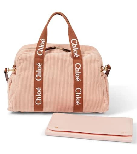 Chloé Baby corduroy changing bag and pad set 4