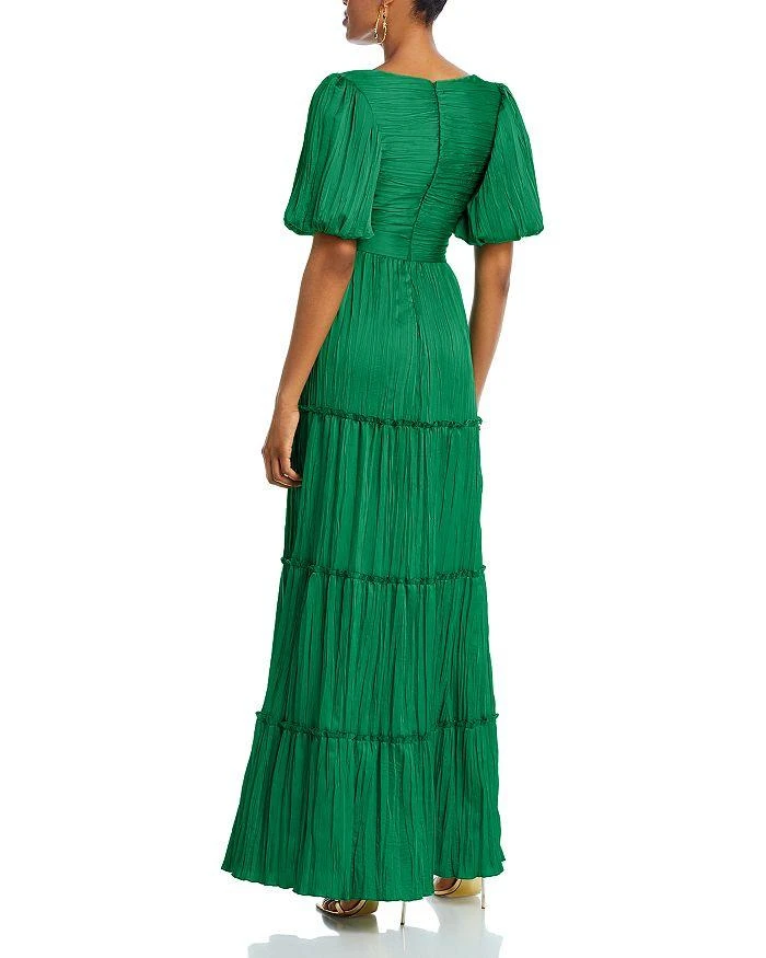 AQUA Pleated Cutout A Line Dress - Exclusive 4