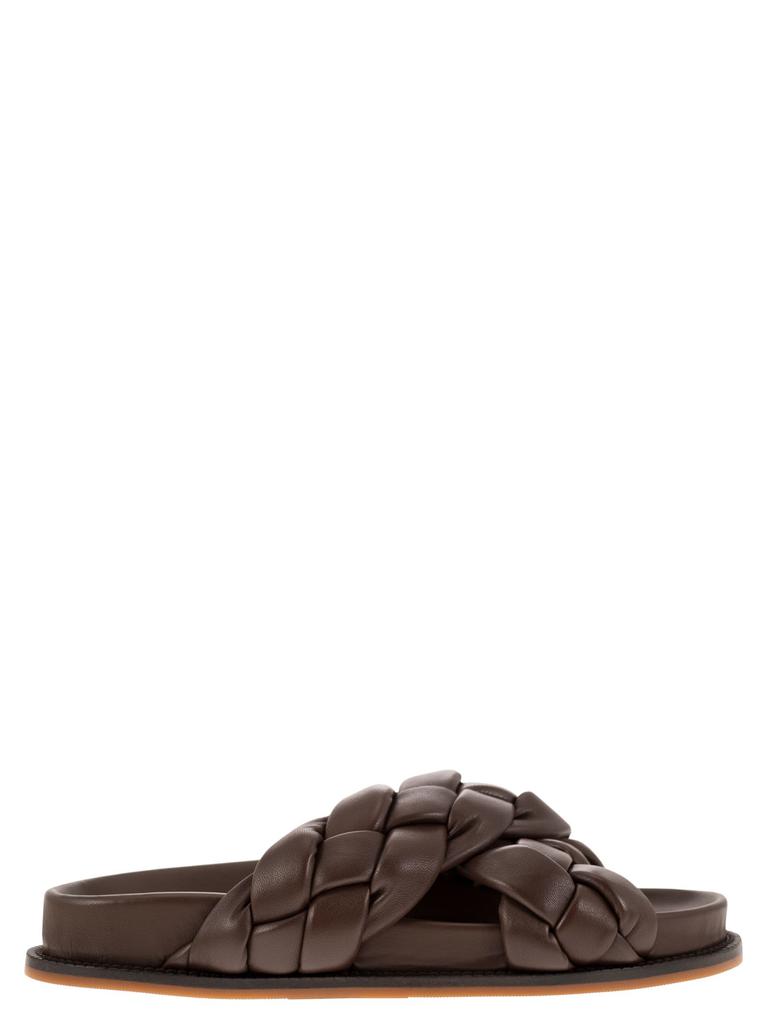 サンダル・ミュール FABIANA FILIPPI Braided leather Fussbett sandal Fabiana Filippi Braided Leather Fussbett Sandal Fabiana Filippi