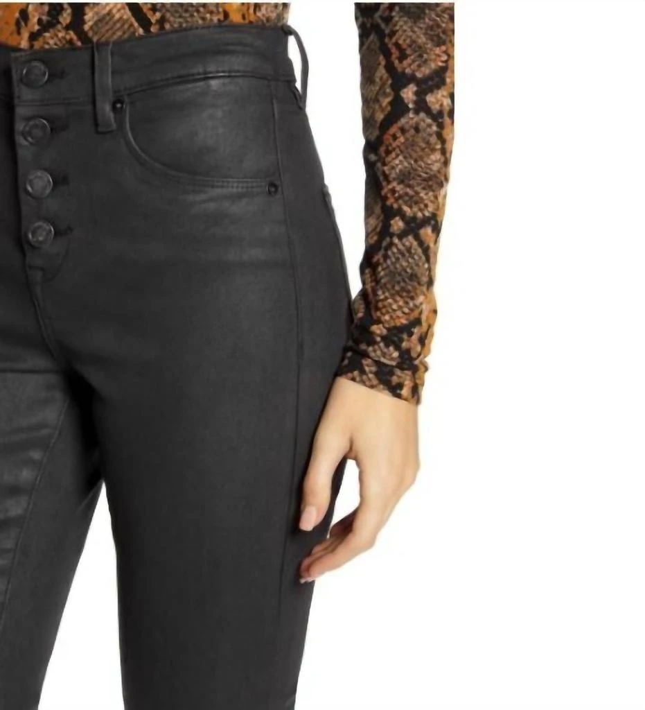 Blank NYC Coated High Rise Skinny Jeans In Black 4