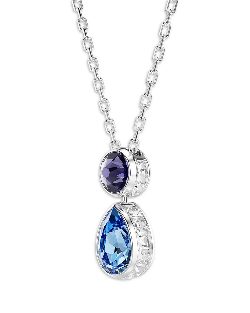 Swarovski Chroma Crystal Reversible Pendant Necklace, 14.87-17.75" 4