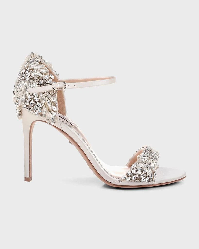 Badgley Mischka Tampa Embellished Satin Sandals 1