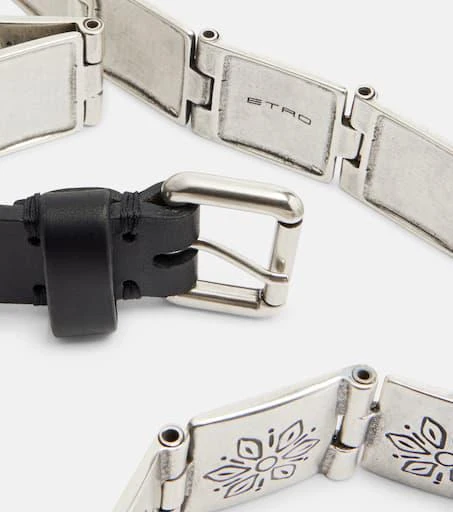 ETRO Leather-trimmed belt 3