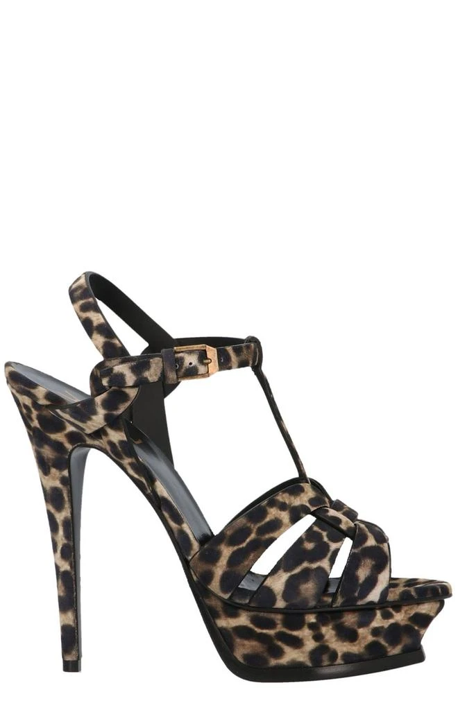 Yves Saint Laurent Saint Laurent Tribute Leopard Print Platform Sandals 1