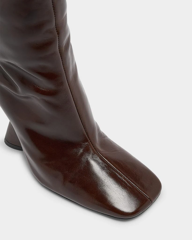 Dries Van Noten Glove Leather Wedge Knee Boots 5