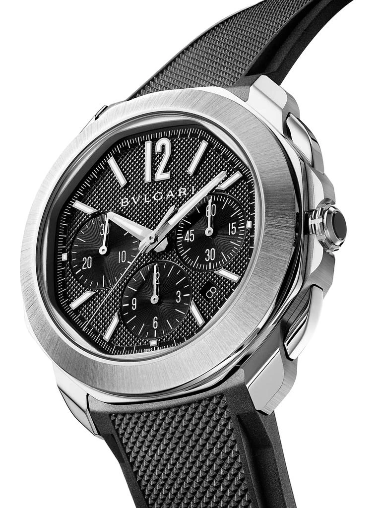 BVLGARI Octo Roma Stainless Steel Chronograph Bracelet Watch 5