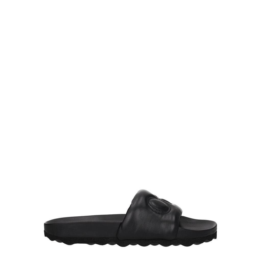 Off-White Off-White Black Leather Slipper