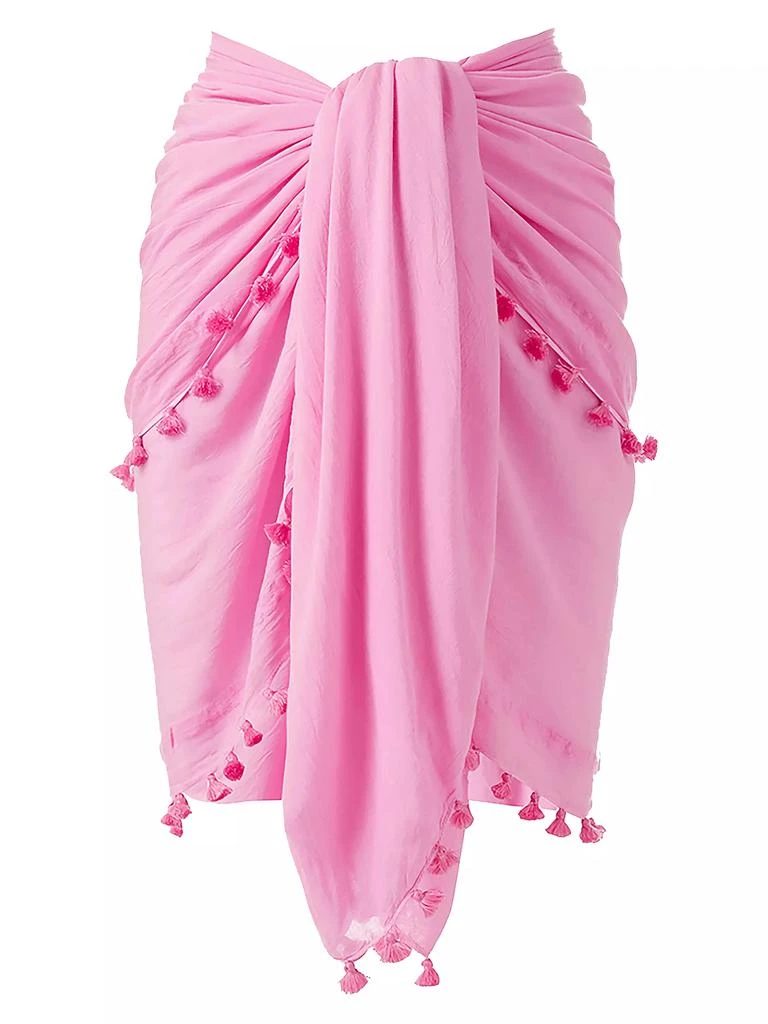 MELISSA ODABASH Pom-Pom Semi-Sheer Pareo 1