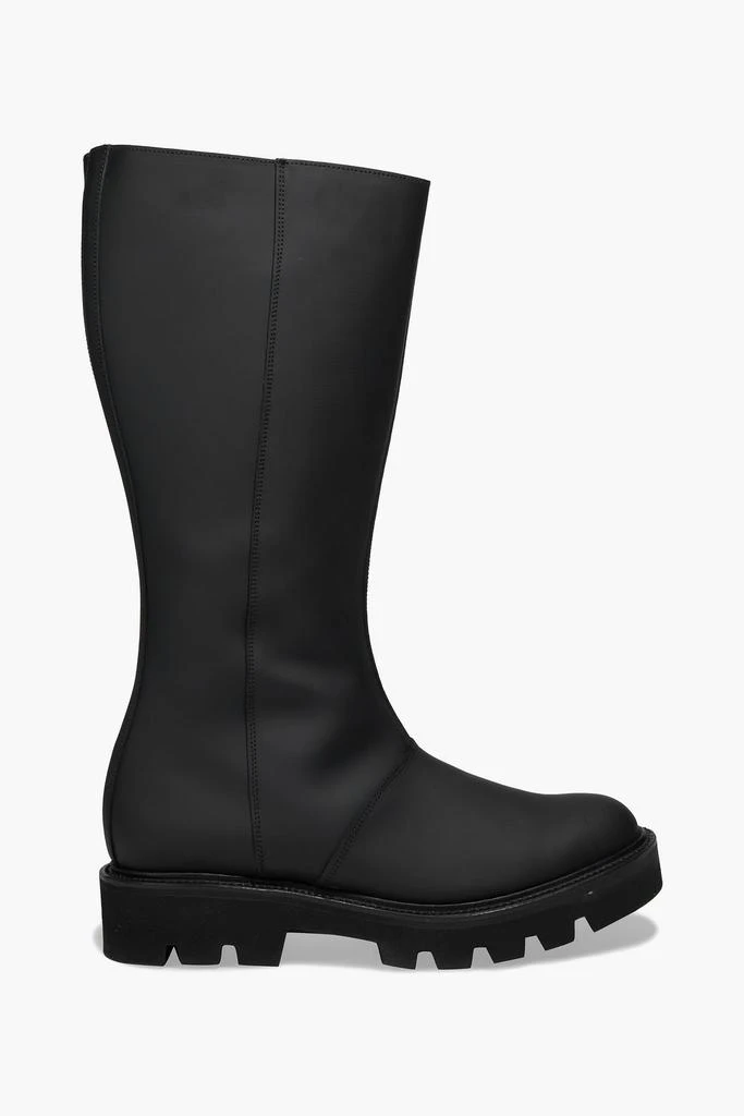 Grenson Nessa rubberized leather knee boots 1