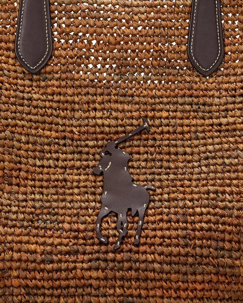 Ralph Lauren Large North-South Raffia Tote Bag 5