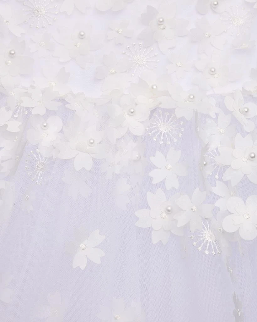 White Label by Zoe Girl's Lauren 3D Flower Embellished Tulle Dress, Size 2-12 3