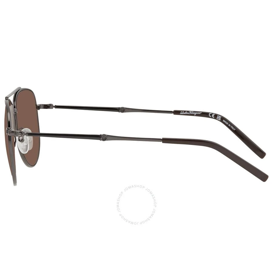 Salvatore Ferragamo Brown Pilot Unisex Sunglasses SF226S 021 58 3