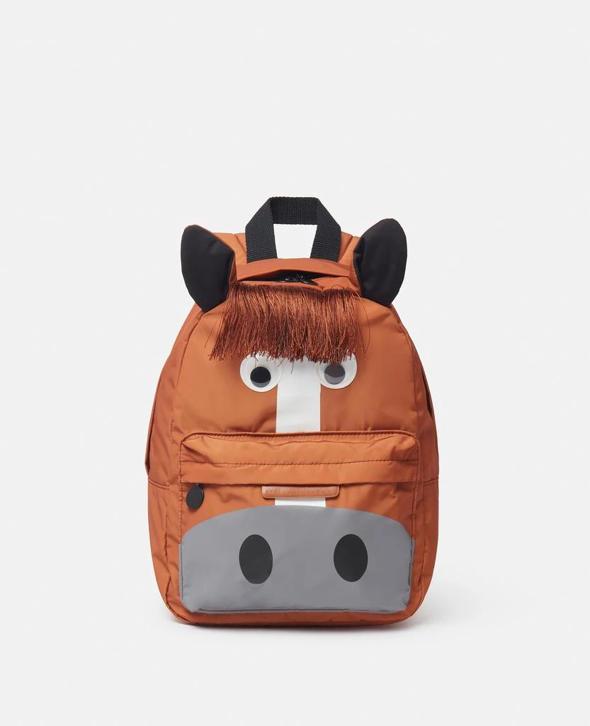 Stella McCartney Stella McCartney - Horse Graphic Backpack, Woman, Brown 1